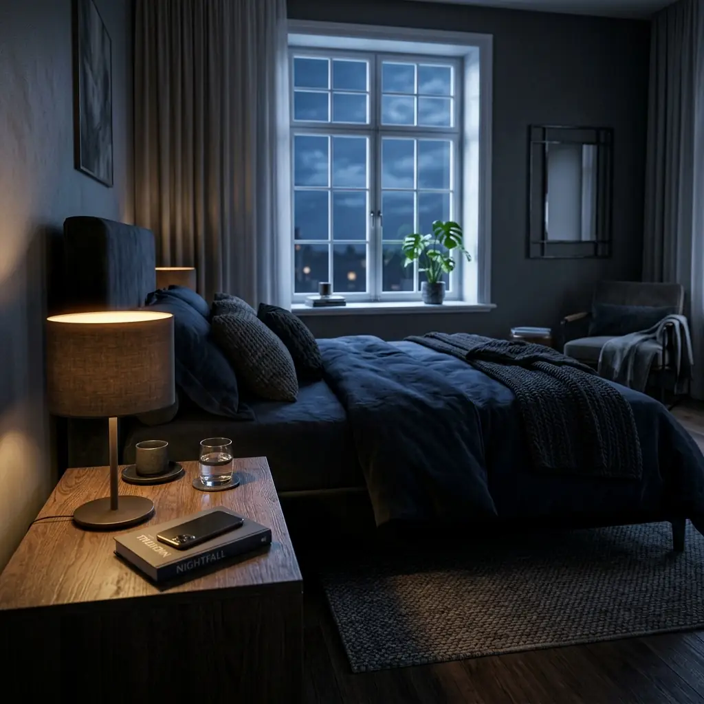 Bedroom at night